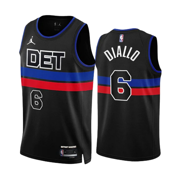 Detroit Pistons Trikot Hamidou Diallo 6 Jordan 2022-23 Statement Edition Schwarz Swingman - Herren Detroit Pistons Trikot Hamidou Diallo 6 Jordan 2022-23 Statement Edition Schwarz Swingman - Herren